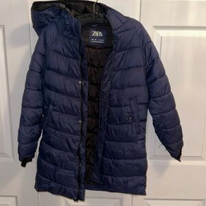 Unisex long children’s size 10 coat by Zara front button down LIKE NEW